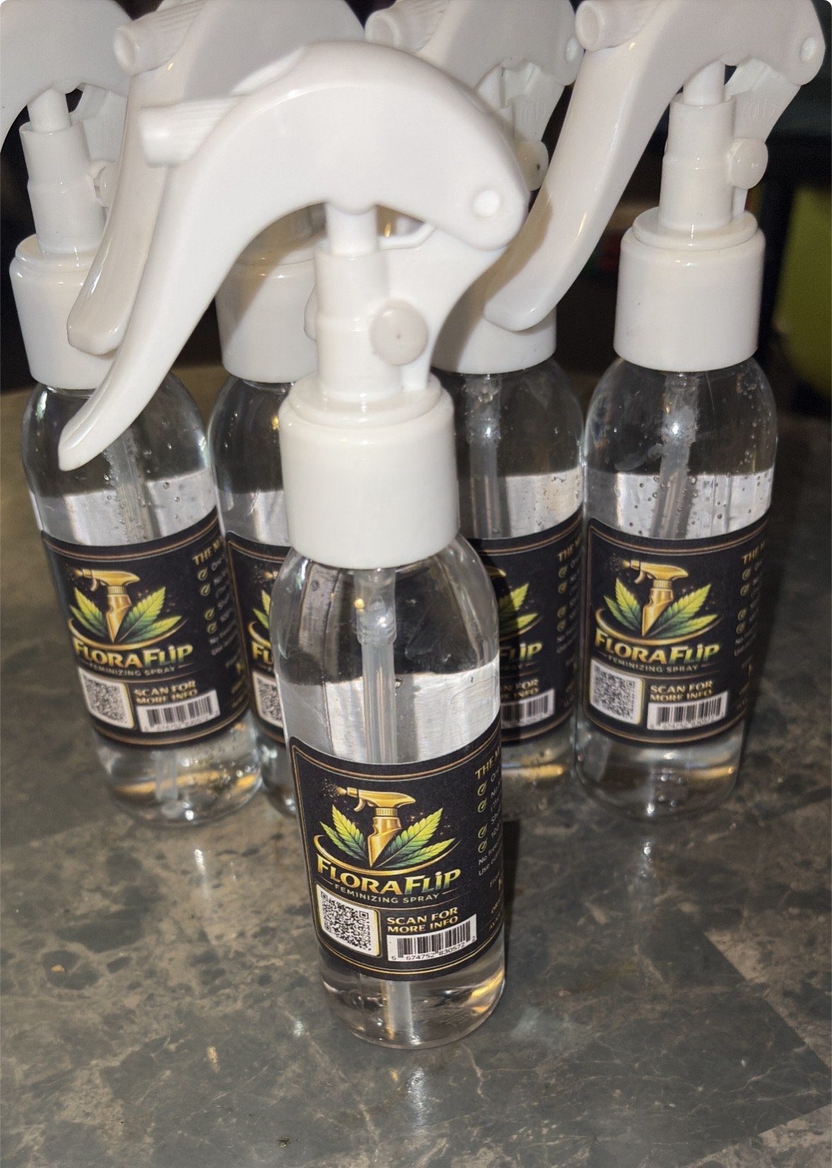 FloraFlip Feminizing Spray bottles