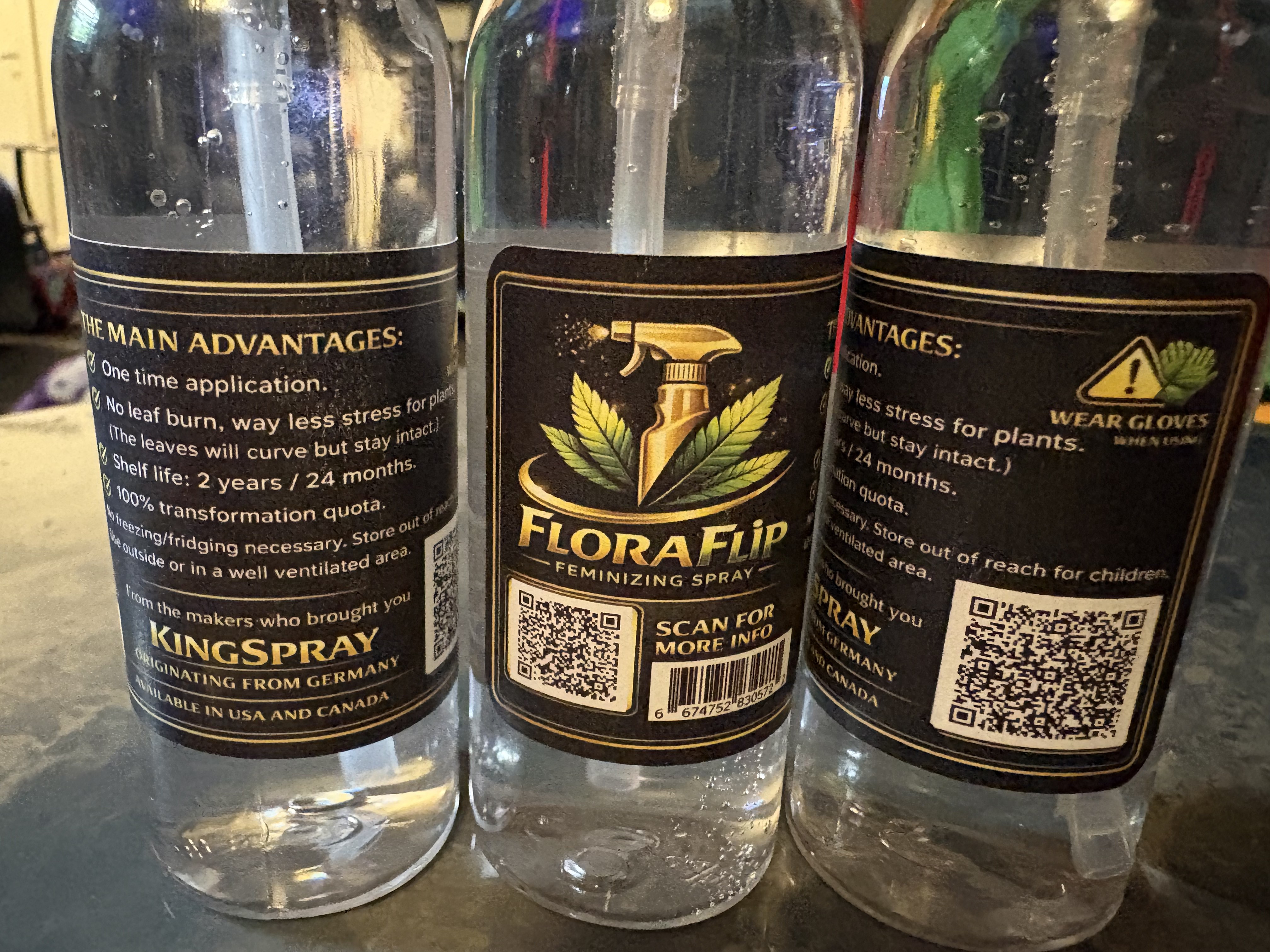 FloraFlip Feminizing Spray label details